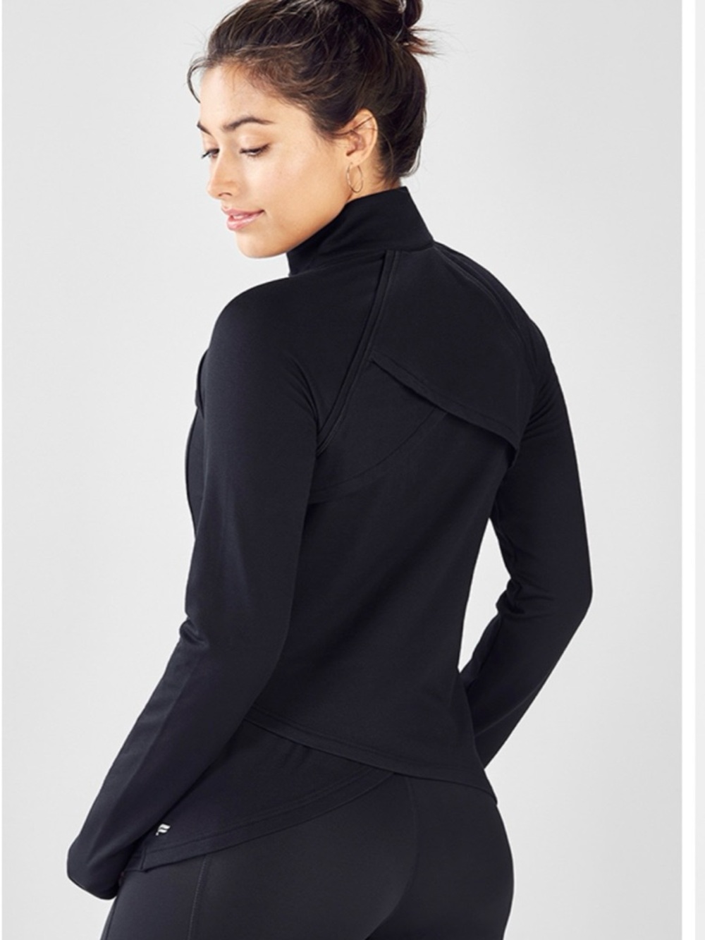 Black Long Sleeve Layered Active Jacket- Fabletics